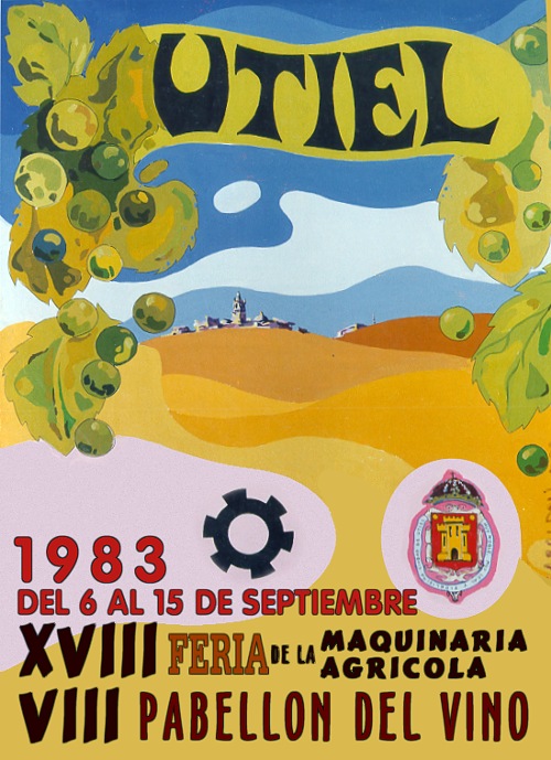 Obra gráfica -Jose Gabaldon- Cartel Pabellon del vino Utiel
